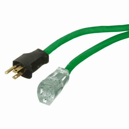 AMERICAN IMAGINATIONS 118.1 in. Green Plastic Lighted Single Outlet Cable AI-37223